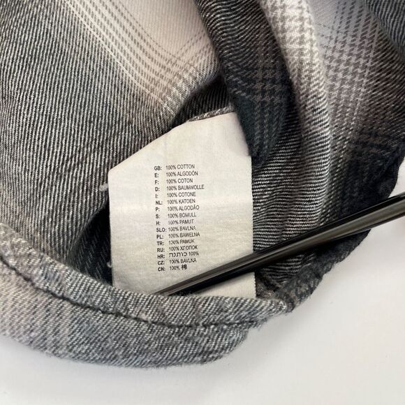 Vans Off The Wall Black Plaid Long Sleeve Button Down Shirt Vans Plaid Shirt 209 - Picture 10 of 11